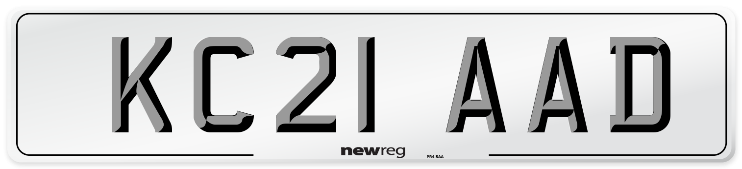 KC21 AAD Number Plate from New Reg